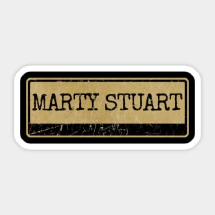 Aliska, text black retro - Marty Stuart Aliska, text black retro Sticker